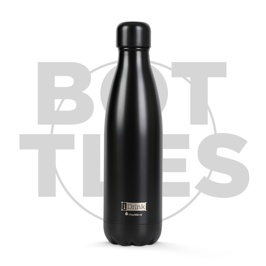 Colour Changing Charcoal Brown iDrink Insulated Stainless Steel Bottle 